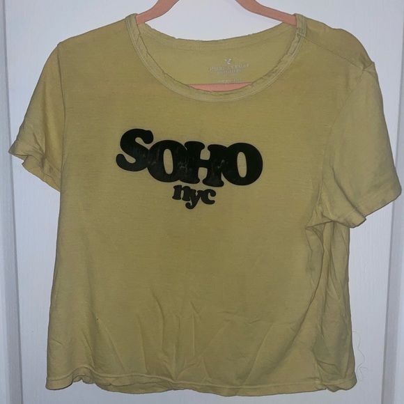 American eagle, one of a kind distressed baby tee - Picture 1 of 3